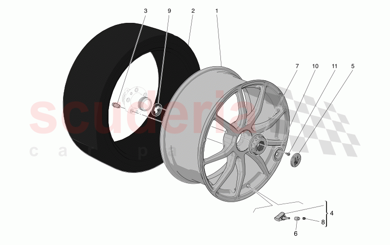 WHEELS AND TYRES of Maserati Maserati MC20 GT2 Stradale  Automatic 3.0 BT V6 2WD 630HP - 640HP
