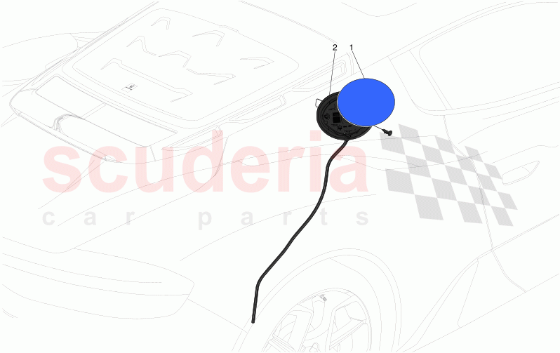 FUEL TANK DOOR AND CONTROLS of Maserati Maserati MC20 Icona Automatic 3.0 BT V6 2WD 630HP