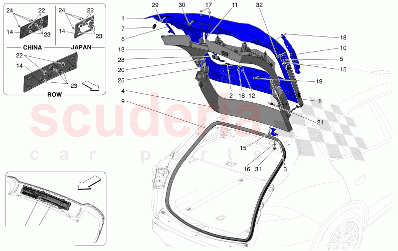 REAR LIFTGATE of Maserati Maserati Grecale Trofeo Automatic 3.0 BT V6 530HP
