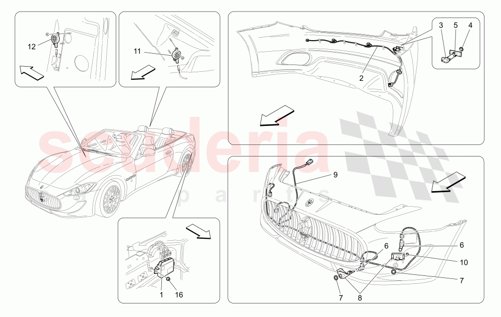 PARKING SENSORS (Available with: Sport, Special Edition) of Maserati Maserati GranCabrio (2013+) Sport