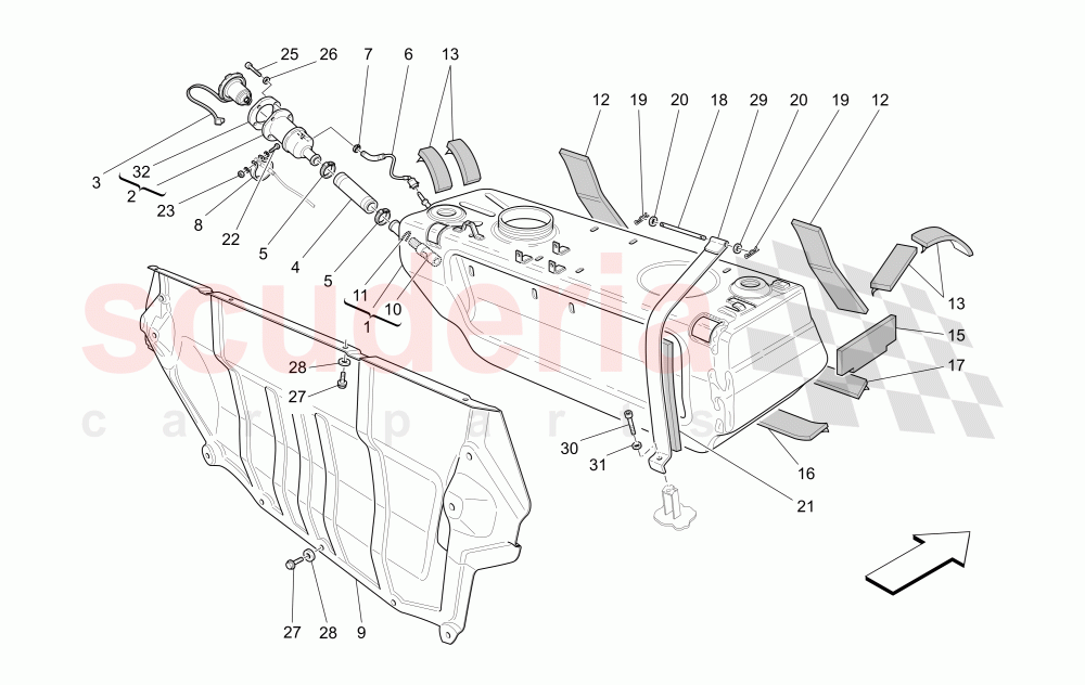FUEL TANK of Maserati Maserati GranTurismo (2012-2016) Sport CC