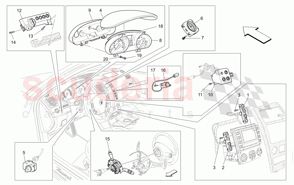 DASHBOARD DEVICES of Maserati Maserati Quattroporte (2008-2012) S 4.7