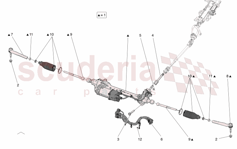 COMPLETE STEERING RACK UNIT of Maserati Maserati GranTurismo M189 MODENA  AUTOMATIC 4WD 3.0 BT V6 490 HP