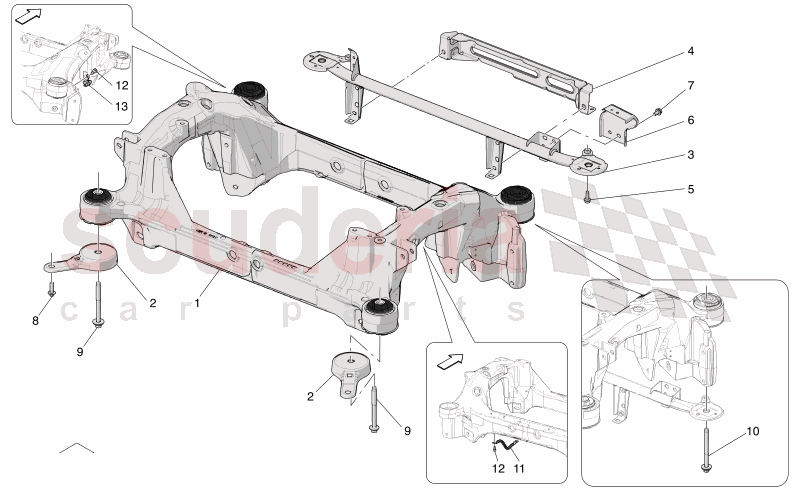 REAR CHASSIS of Maserati Maserati GranTurismo M189 FOLGORE  AUTOMATIC 4WD BEV 560 kW