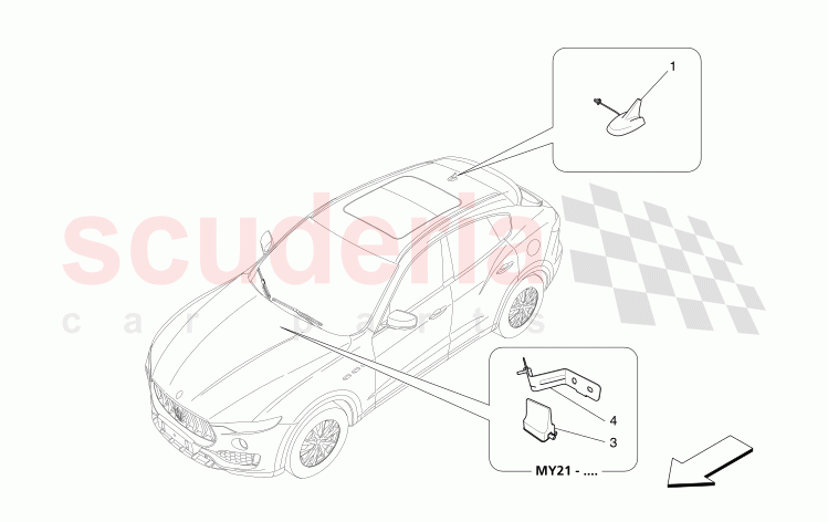 RECEPTION AND CONNECTION SYSTEM of Maserati Maserati Levante Modena Automatic 3.0 BT V6 4WD 430HP