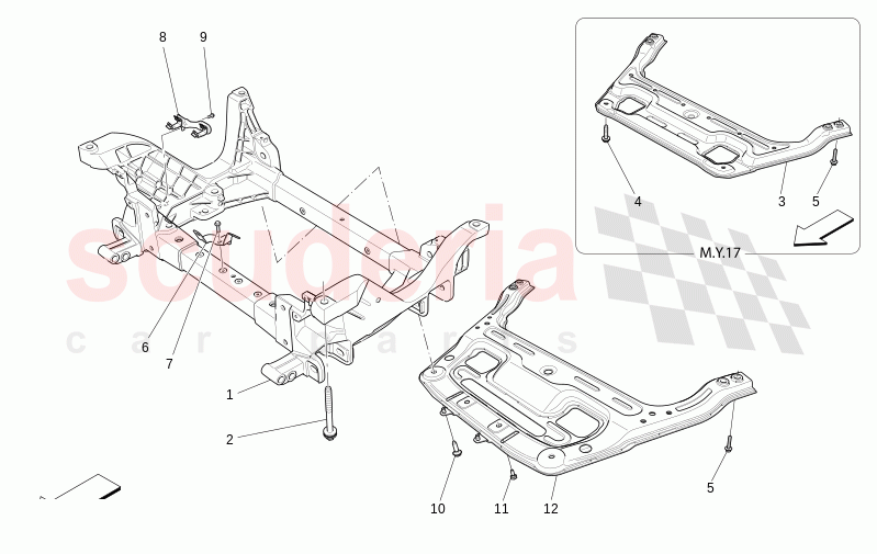 FRONT UNDERCHASSIS of Maserati Maserati Levante Modena Automatic 3.0 BT V6 4WD 350HP
