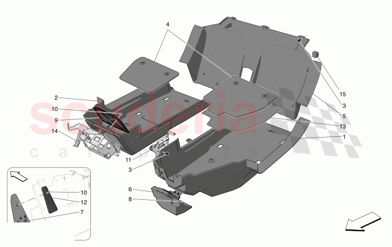 PASSENGER COMPARTMENT MATS of Maserati Maserati MC20 Notte Automatic 3.0 BT V6 2WD 630HP