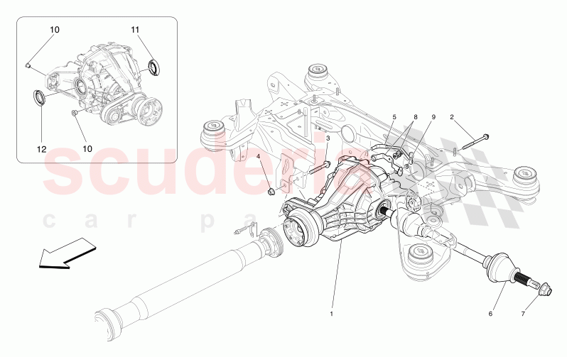 DIFFERENTIAL AND REAR AXLE SHAFTS of Maserati Maserati Levante Modena Automatic 3.0 BT V6 4WD 430HP
