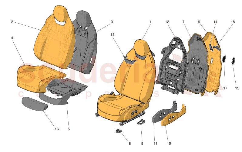 FRONT SEATS: TRIM PANELS of Maserati Maserati GranTurismo M189 TROFEO  AUTOMATIC 4WD 3.0 BT V6 550 HP