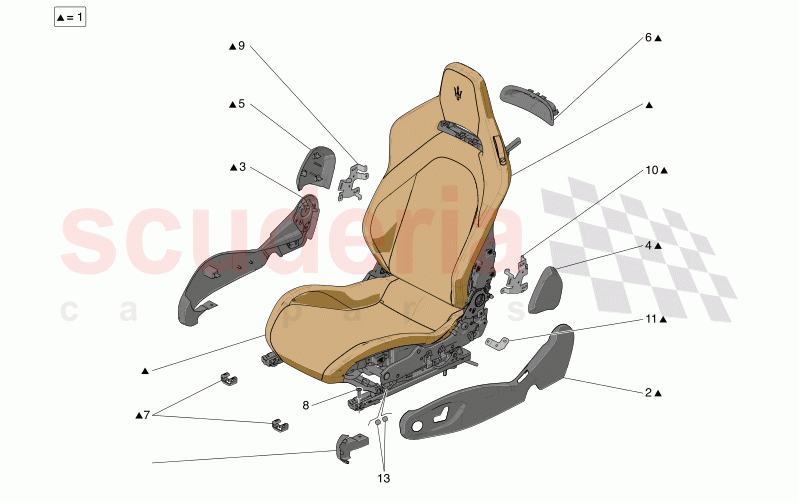 SEATS: TRIM PANELS of Maserati Maserati MC20 GT2 Stradale  Automatic 3.0 BT V6 2WD 630HP - 640HP