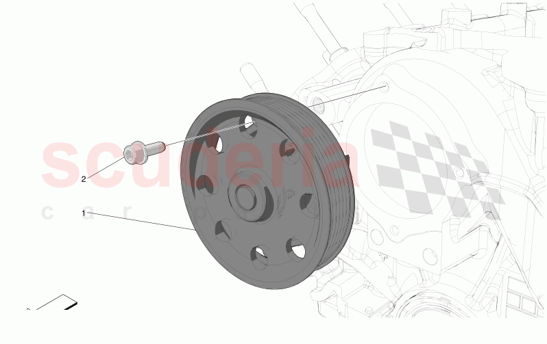 COOLING SYSTEM: WATER PUMP of Maserati Maserati MC20 Leggenda Automatic 3.0 BT V6 2WD 630HP