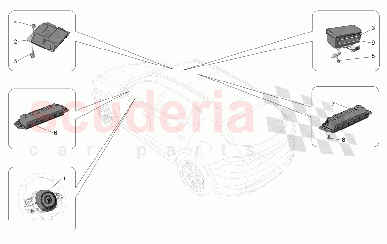 FRONT AIRBAG SYSTEM of Maserati Maserati Grecale GT  Automatic 2.0 T4 4WD 300HP MHEV