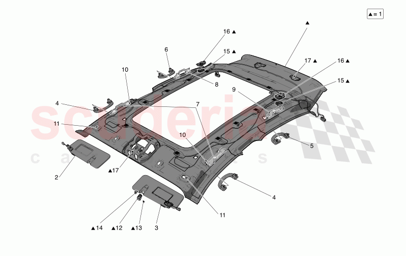 ROOF AND SUN VISORS of Maserati Maserati Grecale Modena Automatic 2.0 T4 4WD 330HP MHEV