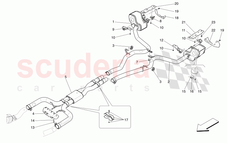 SILENCERS of Maserati Maserati Levante Modena Automatic 3.0 BT V6 4WD 430HP