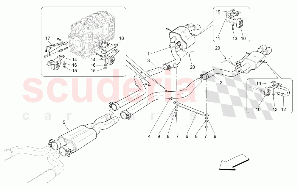 SILENCERS of Maserati Maserati GranTurismo (2012-2016) Sport CC