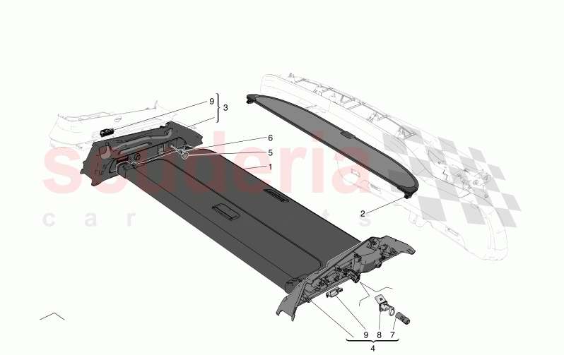 REAR PARCEL SHELF of Maserati Maserati Grecale Modena Automatic 2.0 T4 4WD 330HP MHEV