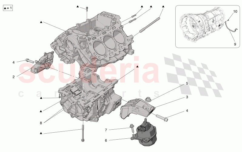 CRANKCASE of Maserati Maserati Grecale Trofeo Automatic 3.0 BT V6 530HP