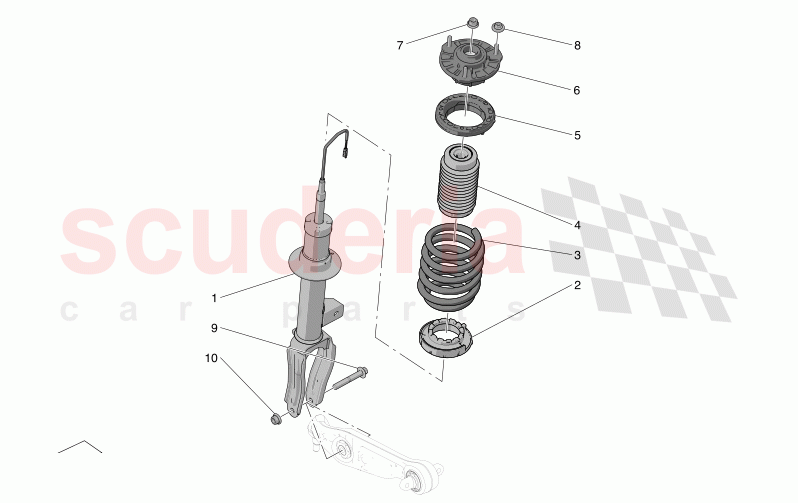 FRONT SHOCK ABSORBER DEVICES of Maserati Maserati Grecale Modena Automatic 2.0 T4 4WD 330HP MHEV