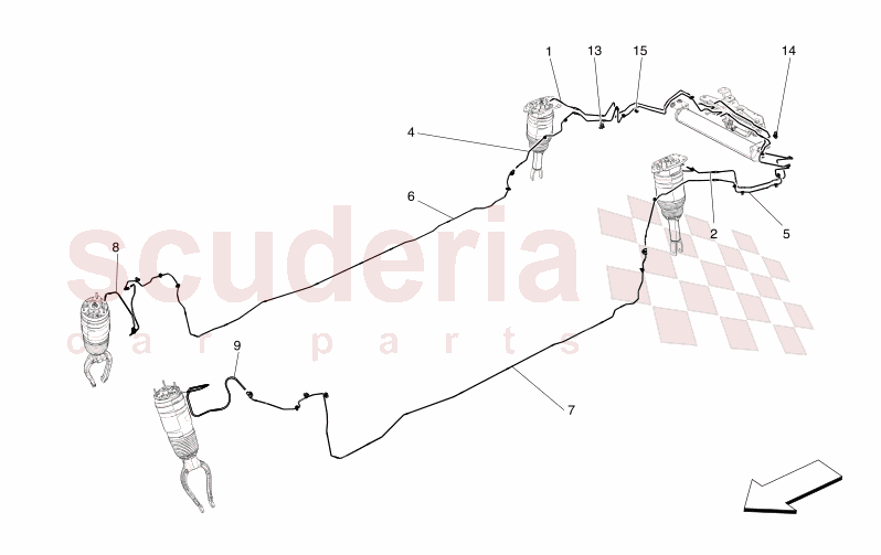 AIR SUSPENSION SYSTEM of Maserati Maserati GranTurismo M189 FOLGORE  AUTOMATIC 4WD BEV 560 kW
