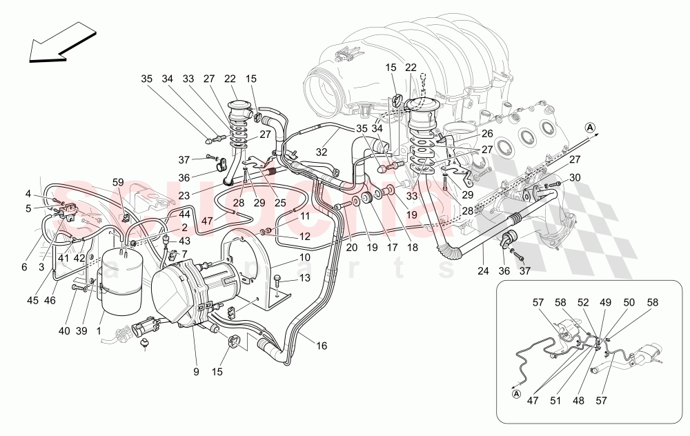 ADDITIONAL AIR SYSTEM of Maserati Maserati GranCabrio (2013+) Sport