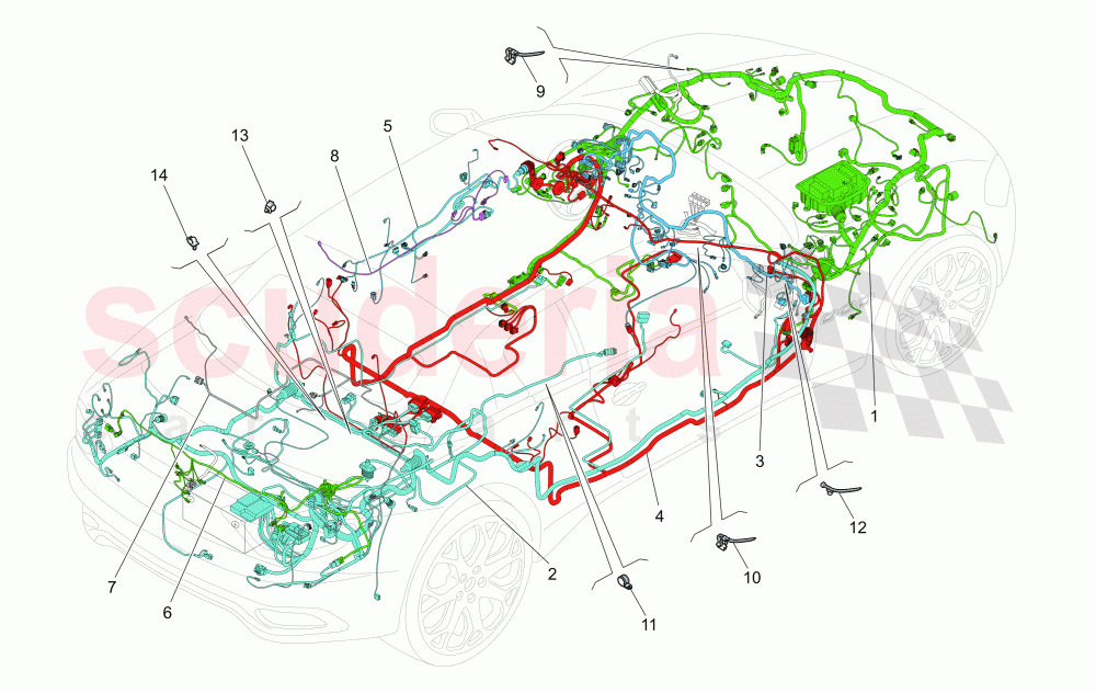 MAIN WIRING of Maserati Maserati GranCabrio (2017+) Special Edition
