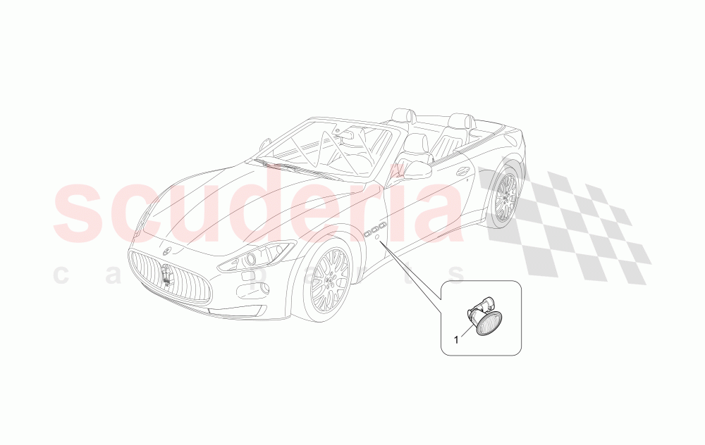 SIDE LIGHT CLUSTERS of Maserati Maserati GranCabrio (2013+) Sport