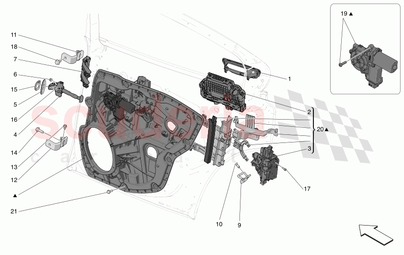 REAR DOORS: MECHANISMS of Maserati Maserati Grecale GT Automatic 2.0 T4 4WD 250HP MHEV