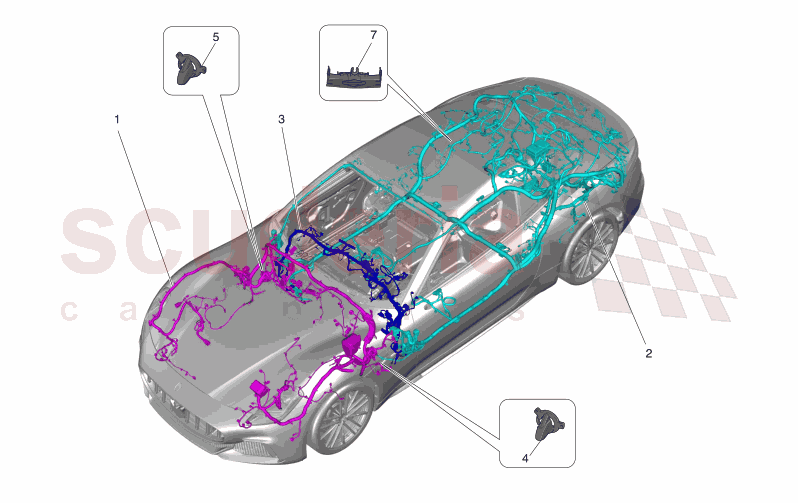 MAIN WIRING of Maserati Maserati GranCabrio M189    AUTOMATIC 4WD 3.0 BT V6 490 HP