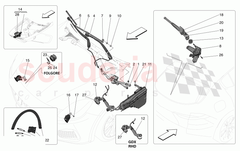 EXTERNAL VEHICLE DEVICES of Maserati Maserati Grecale Modena Automatic 2.0 T4 4WD 250HP MHEV