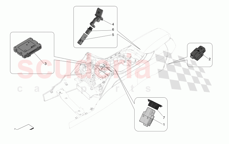 CENTRE CONSOLE DEVICES of Maserati Maserati Grecale Modena Automatic 2.0 T4 4WD 330HP MHEV