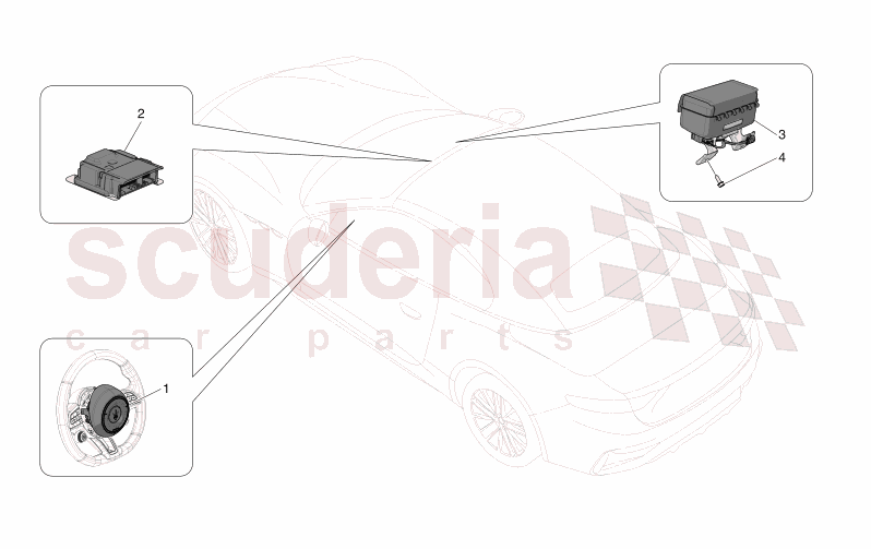 FRONT AIRBAG SYSTEM of Maserati Maserati GranCabrio M189 FOLGORE  AUTOMATIC 4WD BEV 560 kW