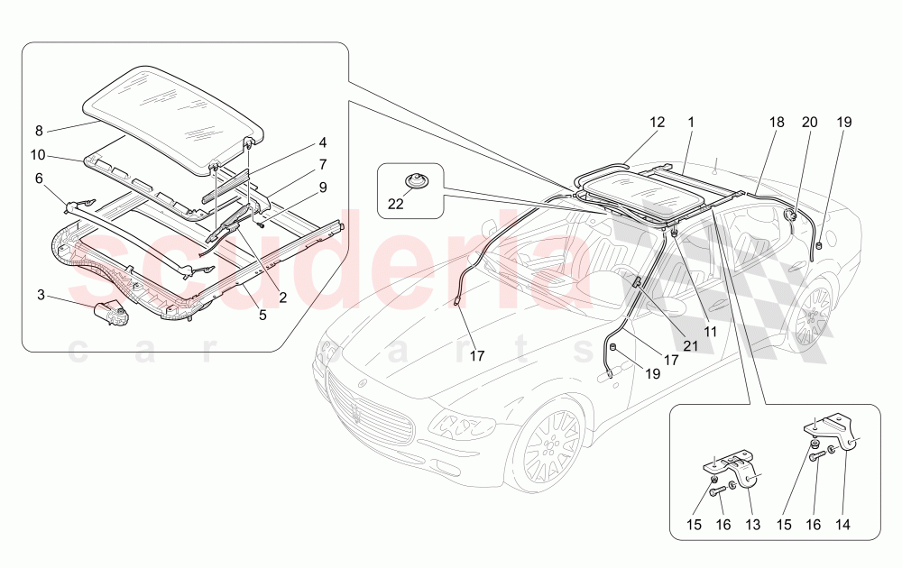 SUNROOF of Maserati Maserati Quattroporte (2003-2007) DuoSelect