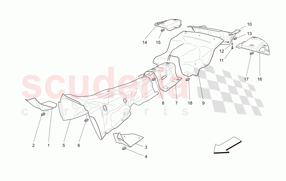 THERMAL INSULATING PANELS of Maserati Maserati GranCabrio (2011-2012) Sport