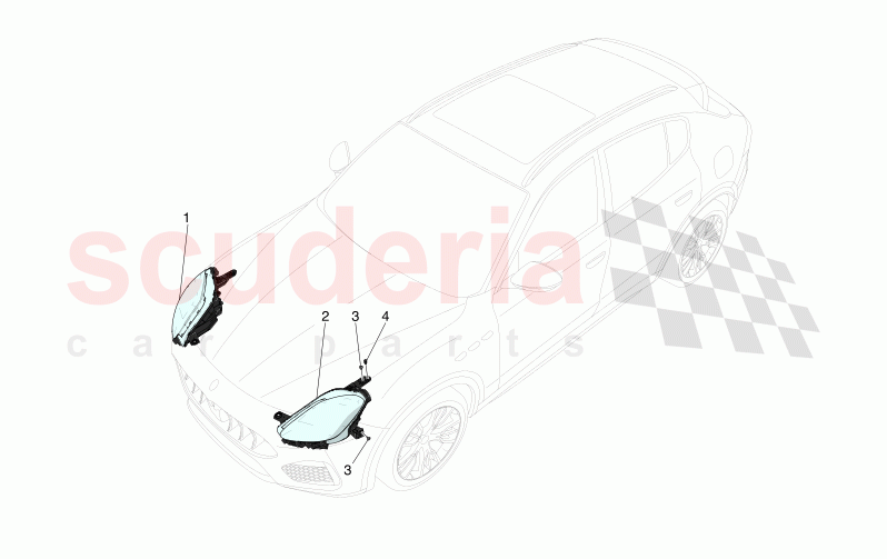 HEADLIGHT CLUSTERS of Maserati Maserati Grecale Modena Automatic 2.0 T4 4WD 330HP MHEV