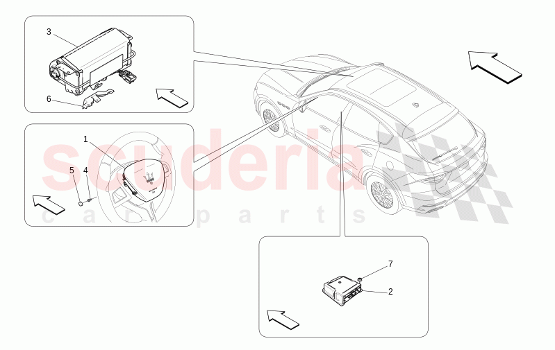 FRONT AIRBAG SYSTEM of Maserati Maserati Levante Modena Automatic 3.0 BT V6 4WD 430HP