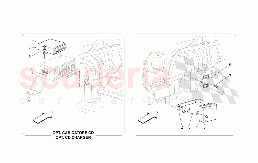 TRUNK COMPARTMENT CONTROL UNITS (L.H. Side) of Maserati Maserati 4200 Spyder (2005-2007) GT