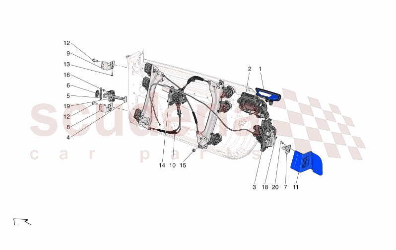DOORS: MECHANISMS of Maserati Maserati GranCabrio M189 TROFEO  AUTOMATIC 4WD 3.0 BT V6 550 HP