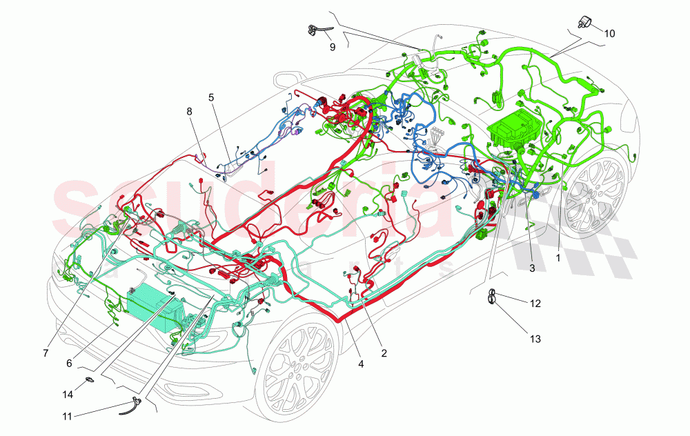 MAIN WIRING of Maserati Maserati GranTurismo (2011-2013) Auto