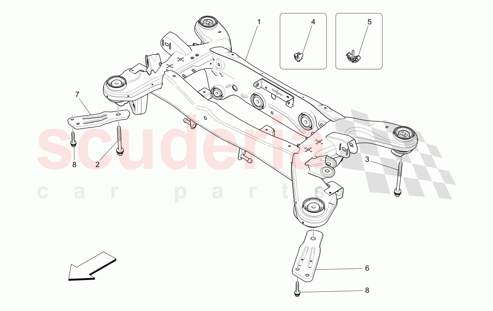 REAR CHASSIS of Maserati Maserati Ghibli (2014-2016) S