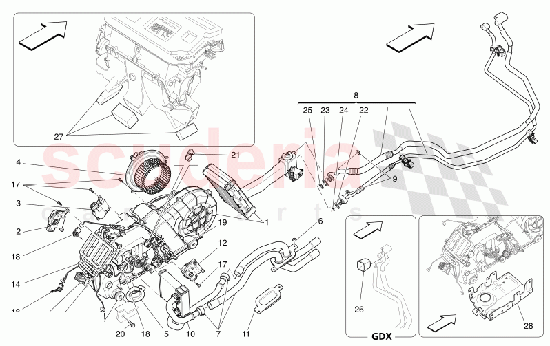A/C UNIT: TUNNEL DEVICES of Maserati Maserati Levante Modena Automatic 3.0 BT V6 4WD 430HP
