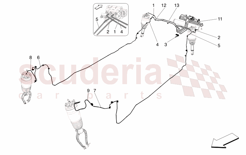 AIR SUSPENSION SYSTEM of Maserati Maserati GranTurismo M189 TROFEO  AUTOMATIC 4WD 3.0 BT V6 550 HP