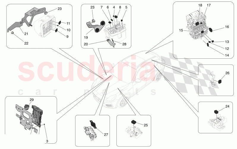 RELAYS, FUSES AND BOXES of Maserati Maserati Grecale Modena Automatic 2.0 T4 4WD 330HP MHEV
