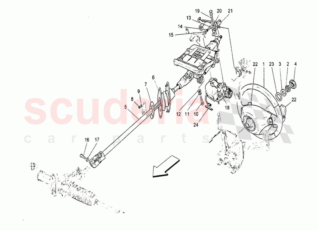 Steering Column and Steering Wheel Unit of Maserati Maserati GranTurismo MC Stradale