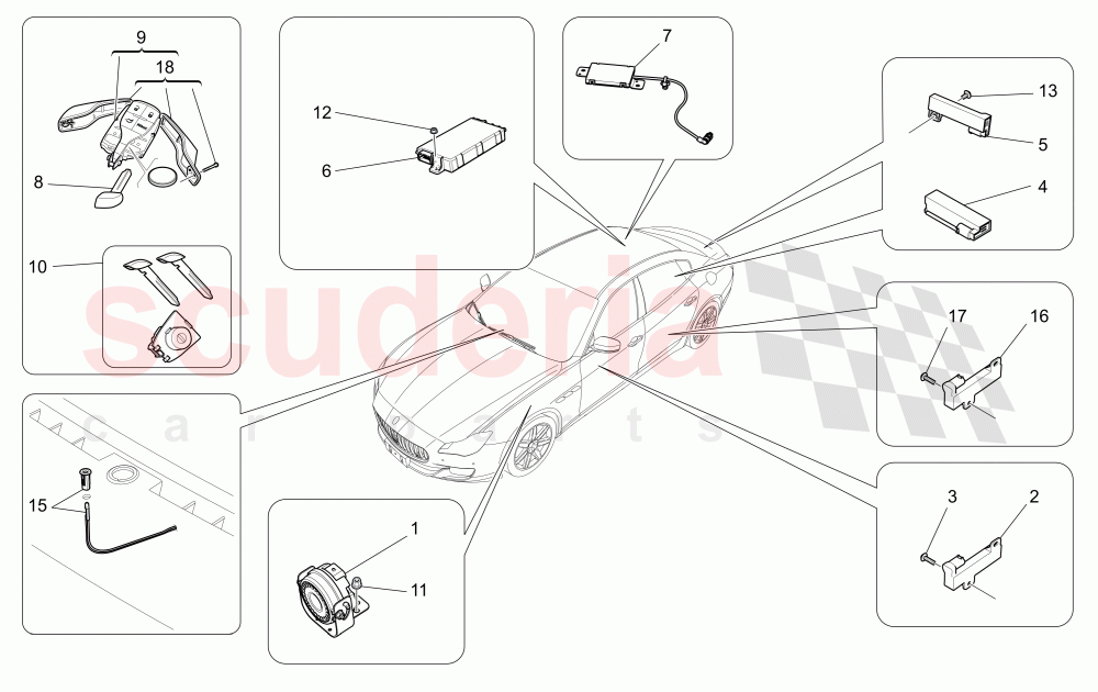ALARM AND IMMOBILIZER SYSTEM of Maserati Maserati Quattroporte (2013-2016) Diesel