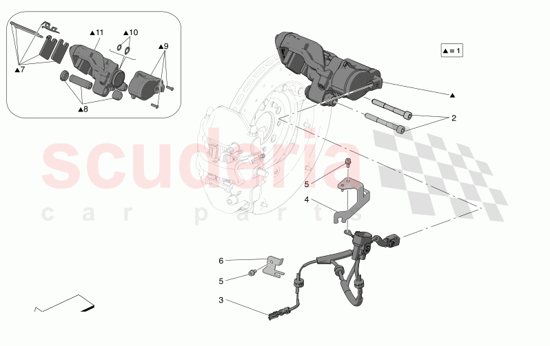 PARKING BRAKE of Maserati Maserati MC20 Notte Automatic 3.0 BT V6 2WD 630HP
