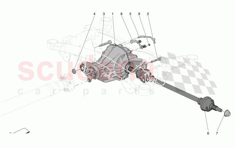 DIFFERENTIAL AND REAR AXLE SHAFTS of Maserati Maserati Grecale GT  Automatic 2.0 T4 4WD 300HP MHEV