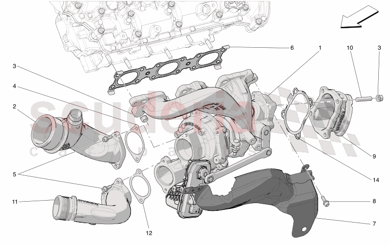 TURBOCHARGING SYSTEM: EQUIPMENTS of Maserati Maserati GranTurismo M189    AUTOMATIC 4WD 3.0 BT V6 490 HP