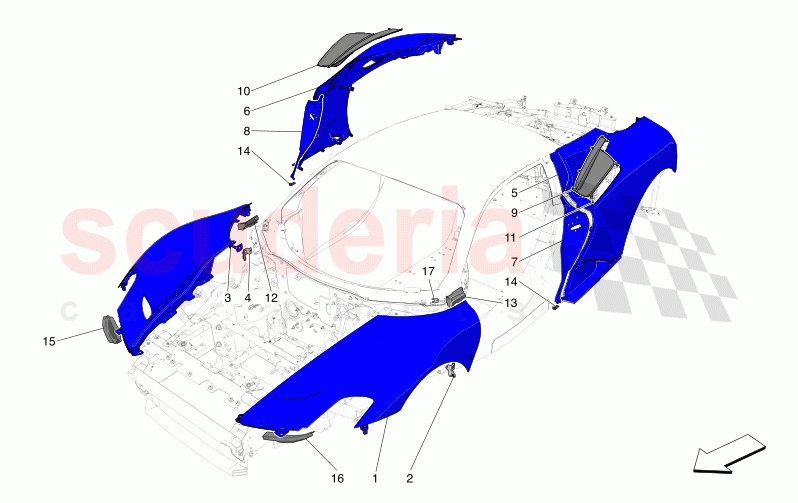 EXTERNAL COVERING of Maserati Maserati MC20 Notte Automatic 3.0 BT V6 2WD 630HP