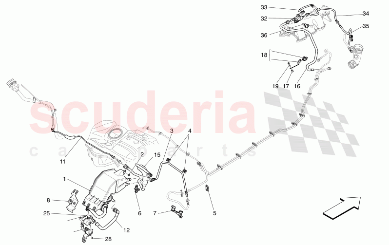 01.44 - 10 FUEL VAPOUR RECIRCULATION SYSTEM of Maserati Maserati Levante Modena Automatic 3.0 BT V6 4WD 430HP