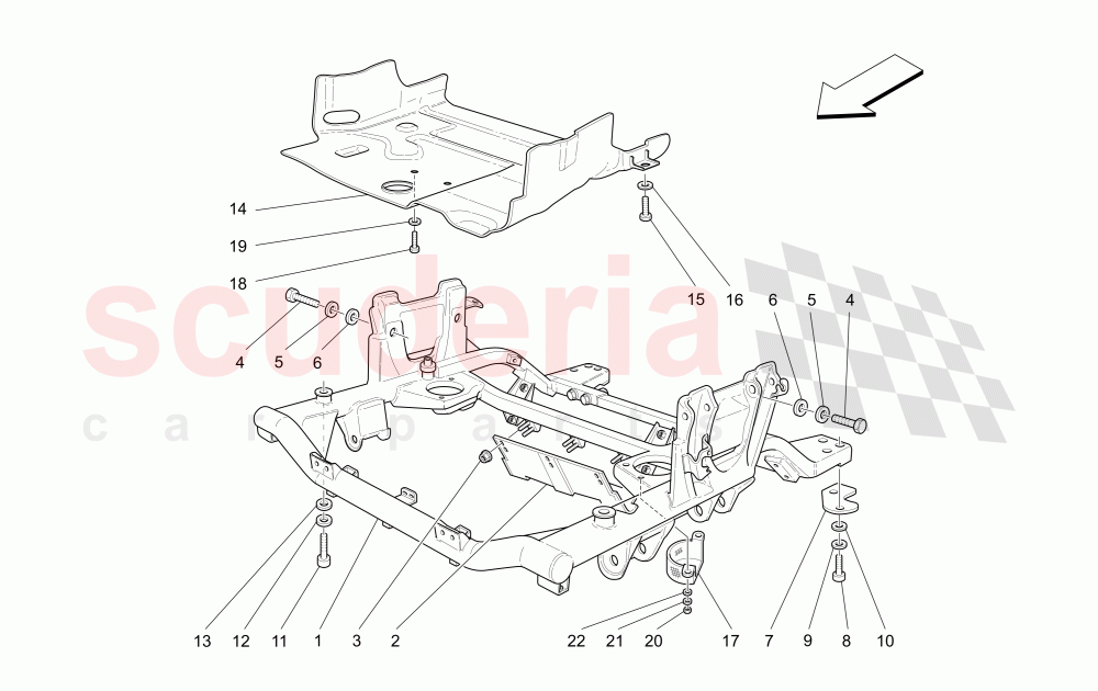 FRONT UNDERCHASSIS of Maserati Maserati 4200 Spyder (2005-2007) GT